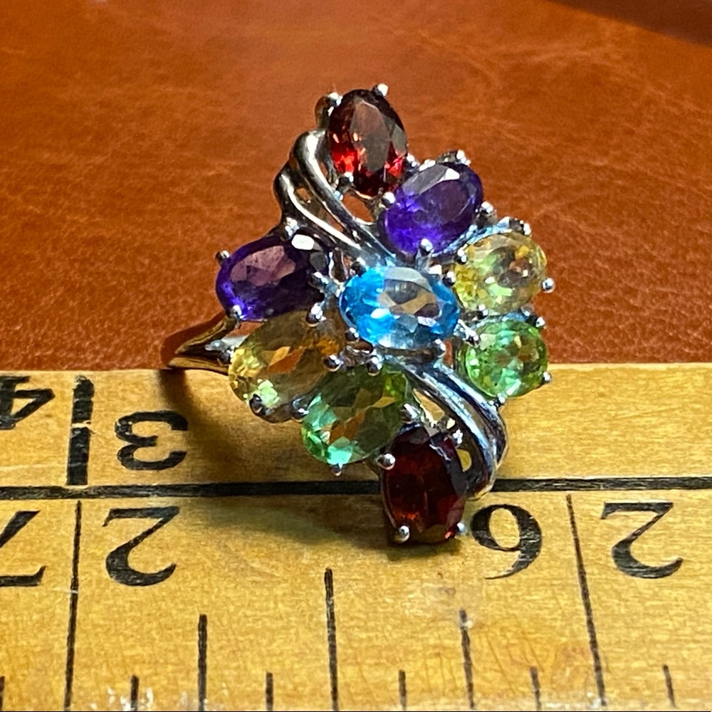 Multi Gem Ring - image 5